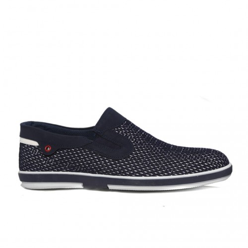 Lacivert File Slip-on Badeem Erkek Ayakkabı-A033