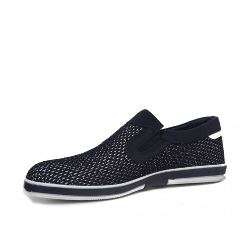 Lacivert File Slip-on Badeem Erkek Ayakkabı-A033